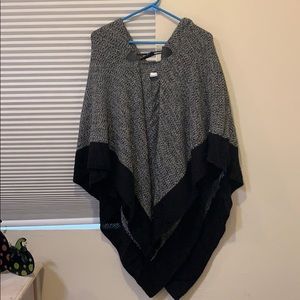 Women’s Knit Hooded Poncho
